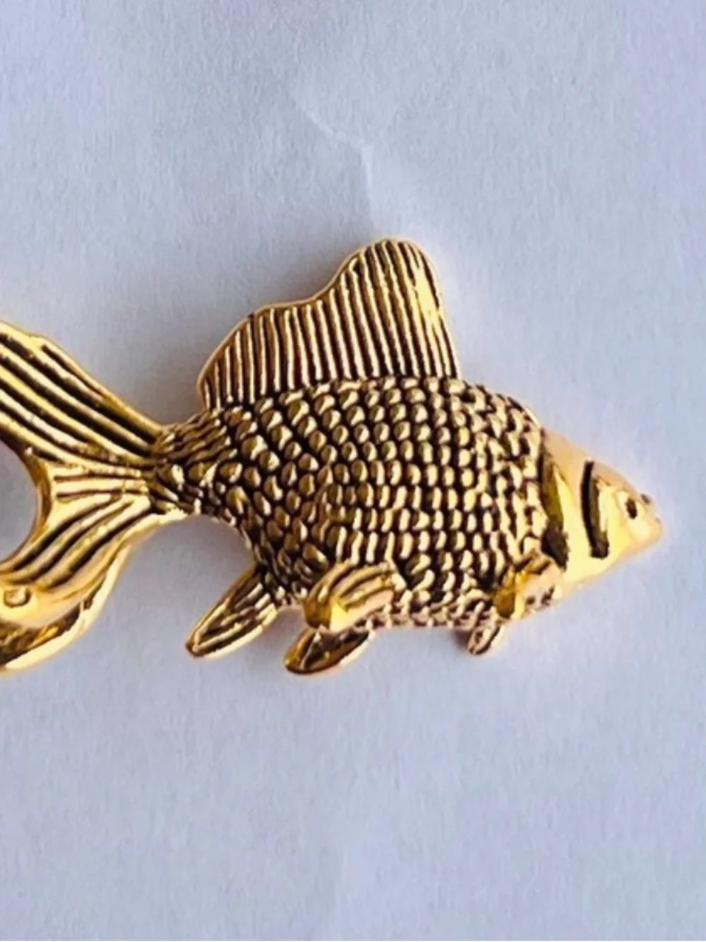 Miniature Metal Goldfish Figure #128